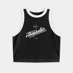 Женская укороченная майка-топ хлопок Петрович/Doodle Bro