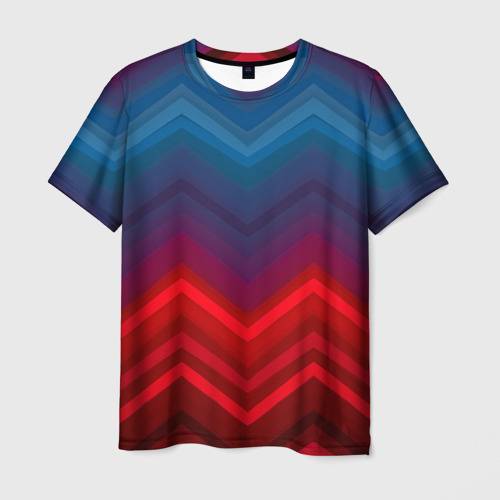 Мужская футболка 3D Zigzag pattern