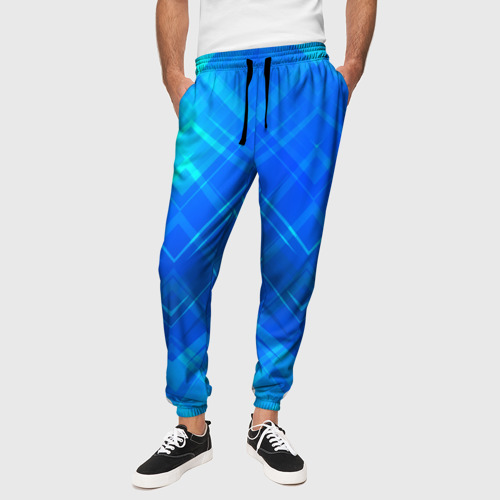 Мужские брюки 3D Геометрия линий, цвет 3D печать - фото 4