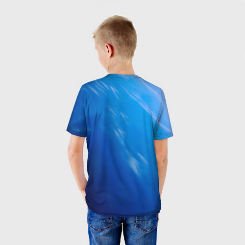 Детская футболка 3D Су 35 в голубом небе, цвет 3D печать - фото 4