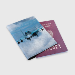 Обложка для паспорта матовая кожа Су 34 - фото 2