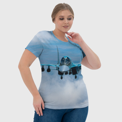 Женская футболка 3D Су 34, цвет 3D печать - фото 6