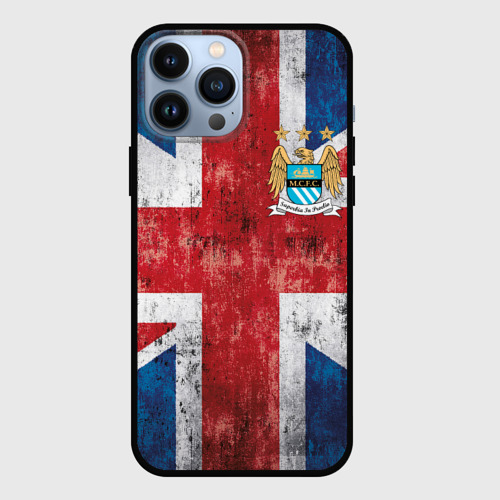 Чехол для iPhone 13 Pro Max с принтом Манчестер Сити, вид спереди #2