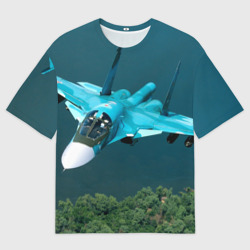 Мужская футболка oversize 3D Су 34