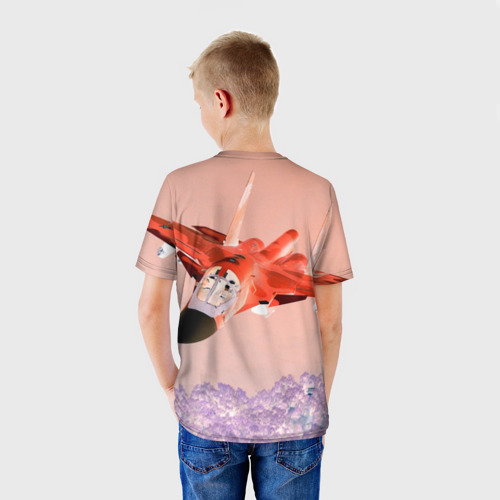 Детская футболка 3D Су 34 абстракция, цвет 3D печать - фото 4