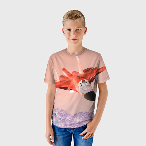 Детская футболка 3D Су 34 абстракция, цвет 3D печать - фото 3
