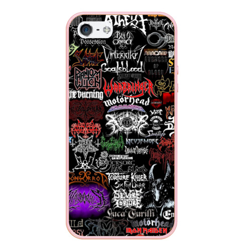 Чехол для iPhone 5/5S матовый Hard Rock, цвет светло-розовый