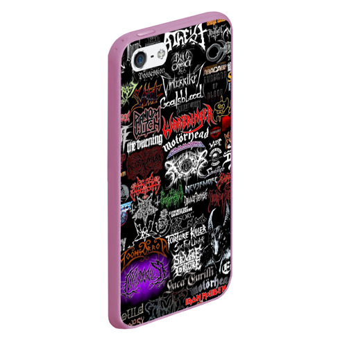 Чехол для iPhone 5/5S матовый Hard Rock, цвет розовый - фото 3