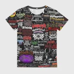 Женская футболка 3D Hard Rock