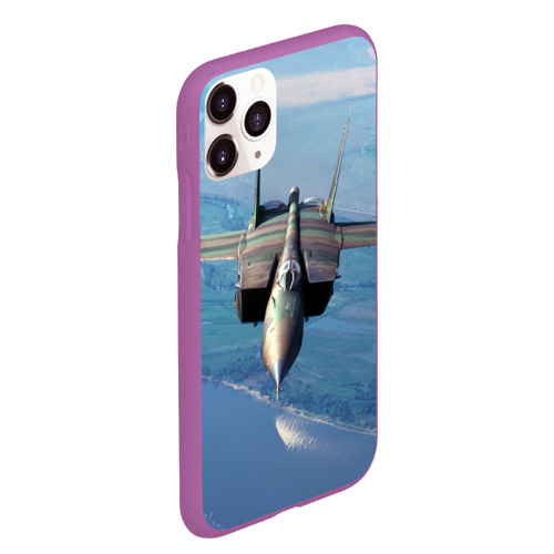 Чехол для iPhone 11 Pro Max матовый МиГ-31, цвет фиолетовый - фото 3
