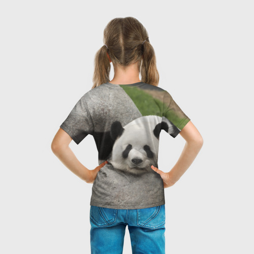 Детская футболка 3D Панда на камушке - фото 6