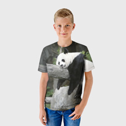 Детская футболка 3D Большая уставшая панда - фото 2