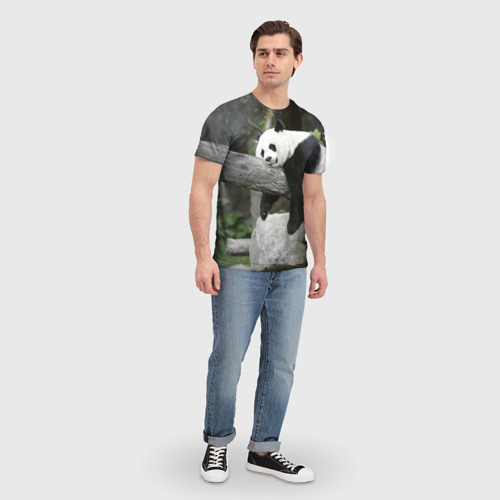 Мужская футболка 3D Большая уставшая панда - фото 5