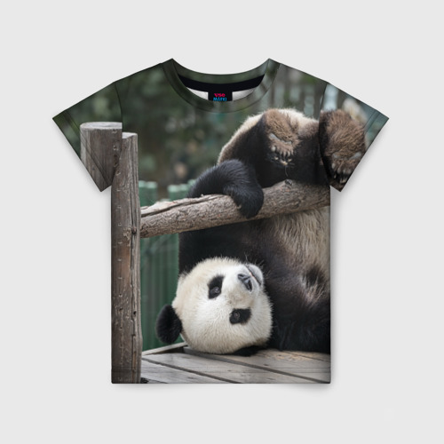 Детская футболка 3D Паркур панда, цвет 3D печать