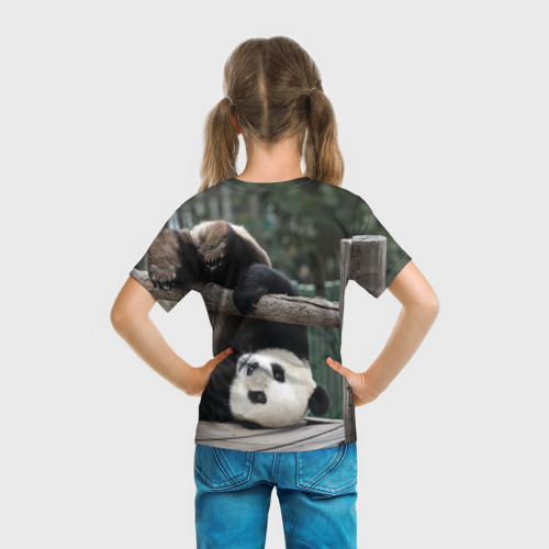 Детская футболка 3D Паркур панда, цвет 3D печать - фото 6