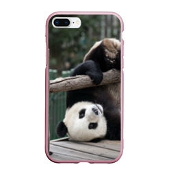 Чехол для iPhone 7Plus/8 Plus матовый Паркур панда