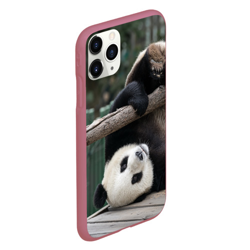 Чехол для iPhone 11 Pro матовый с принтом Паркур панда, вид сбоку #3