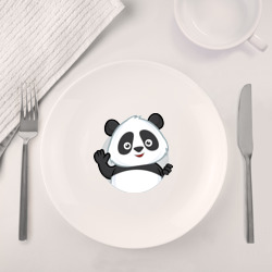 Набор: тарелка + кружка Привет, я панда - фото 2