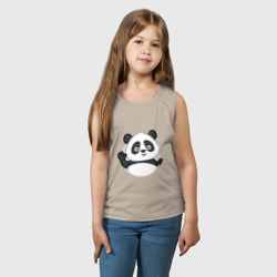 Детская майка хлопок Привет, я панда - фото 2