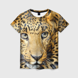 Женская футболка 3D Леопард
