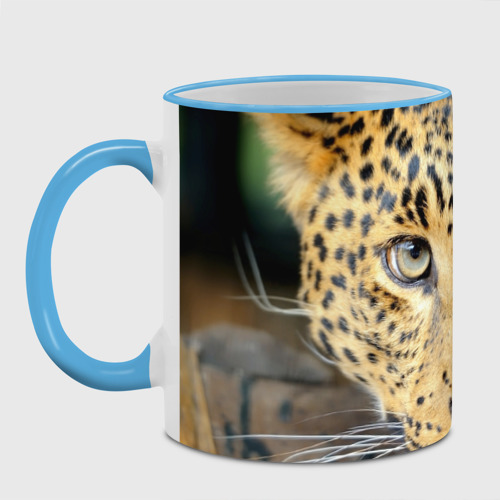 Кружка с полной запечаткой Леопард, цвет Кант небесно-голубой - фото 2