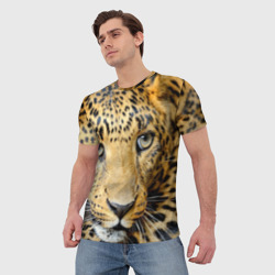 Мужская футболка 3D Леопард - фото 2