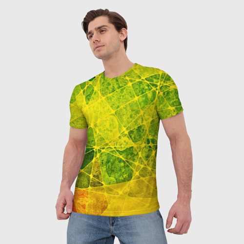 Мужская футболка 3D с принтом Particles, фото на моделе #1