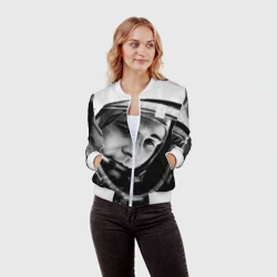 Женский бомбер 3D Юрий Гагарин - фото 2