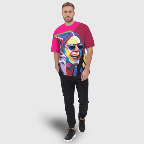 Мужская футболка oversize 3D Оззи Осборн, цвет 3D печать - фото 5