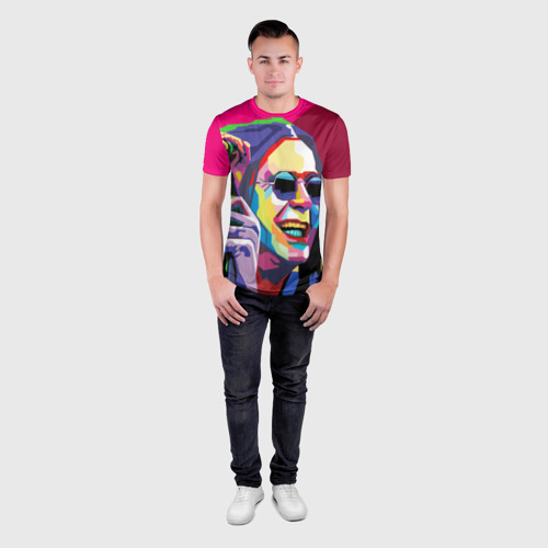 Мужская футболка 3D Slim Оззи Осборн, цвет 3D печать - фото 4