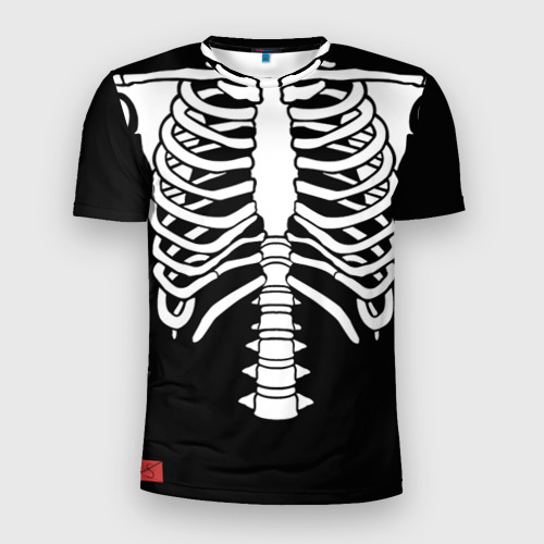 Мужская футболка 3D Slim Skeleton clique, цвет 3D печать