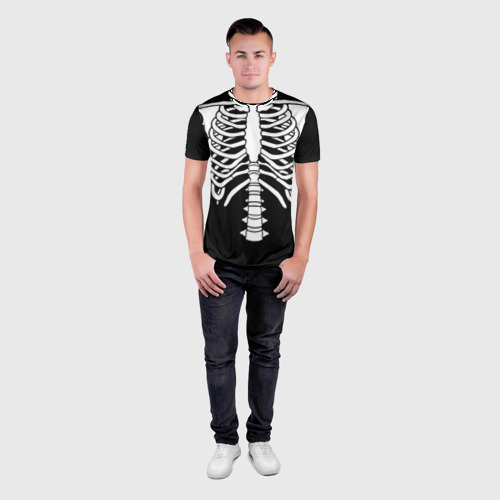 Мужская футболка 3D Slim Skeleton clique, цвет 3D печать - фото 4