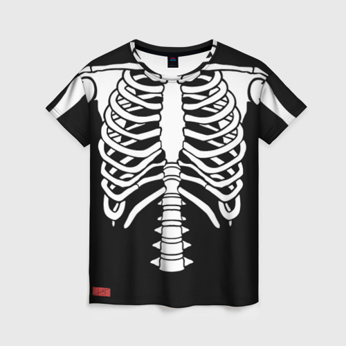 Женская футболка 3D Skeleton clique