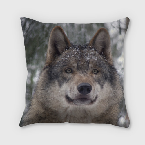Подушка 3D Серый волк