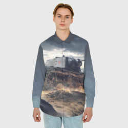 Мужская рубашка oversize 3D Танк - фото 2