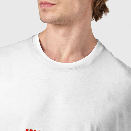 Мужская футболка хлопок Слэшер, цвет белый - фото 6