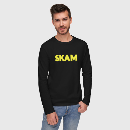 Мужской лонгслив хлопок Стыд Skam, цвет черный - фото 3