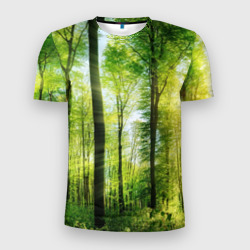 Солнечный лес – Мужская футболка 3D Slim с принтом купить со скидкой в -9%