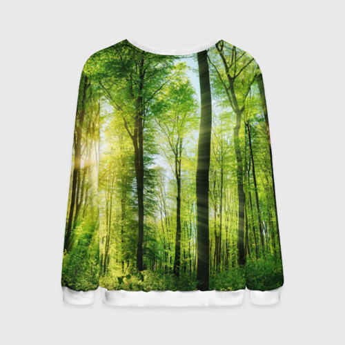 Мужской свитшот 3D Солнечный лес, цвет белый - фото 2