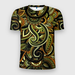 Мужская футболка 3D Slim Flower Pattern