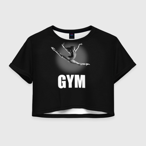 Женская футболка Crop-top 3D Gym, цвет 3D печать