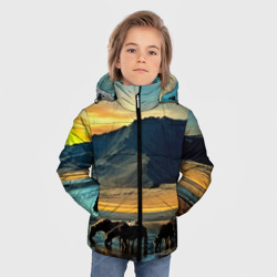 Зимняя куртка для мальчиков 3D Лошади - фото 2