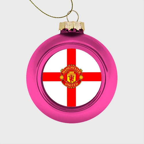 Ёлочный шар стеклянный/пластиковый Manchester united