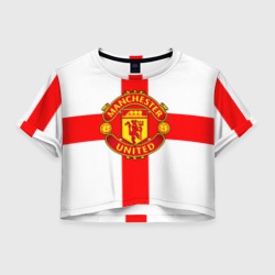 Женская футболка Crop-top 3D Manchester united