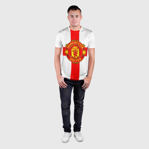 Мужская футболка 3D Slim Manchester united - фото 4