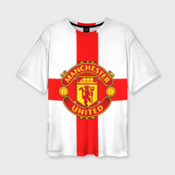 Женская футболка oversize 3D Manchester united