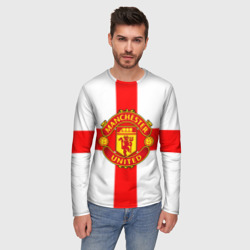 Мужской лонгслив 3D Manchester united - фото 2