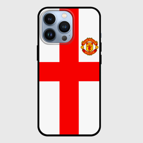 Чехол для iPhone 13 Pro с принтом Manchester united, вид спереди #2