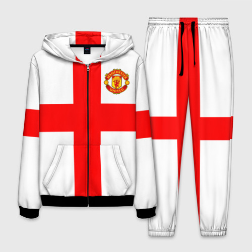 Мужской 3D костюм с принтом Manchester united, вид спереди #2