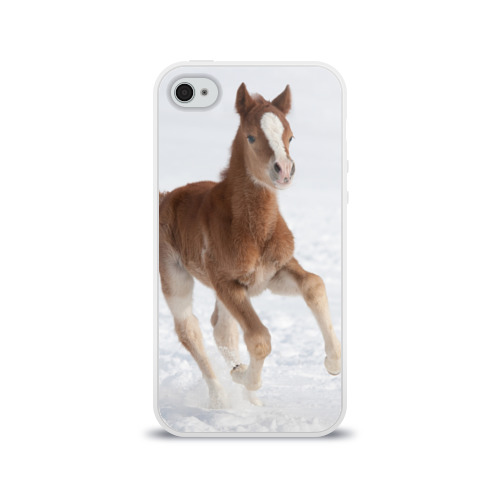 Чехол для Apple iPhone 4/4S силиконовый глянцевый Жеребенок Фото 01 Чехол для Apple iPhone 4/4S силиконовый глянцевый Жеребенок Фото 01